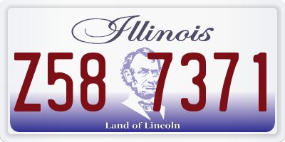 IL license plate Z587371