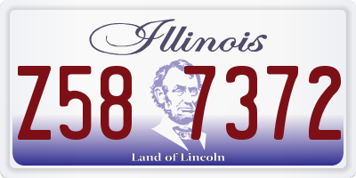 IL license plate Z587372