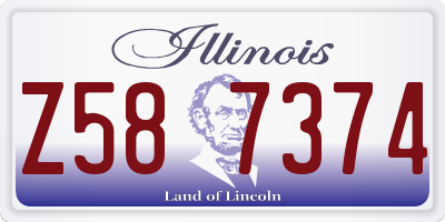 IL license plate Z587374