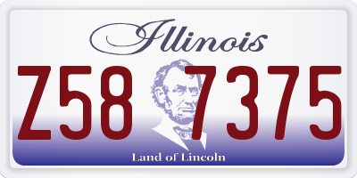 IL license plate Z587375