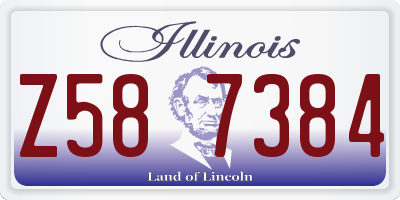 IL license plate Z587384