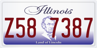 IL license plate Z587387