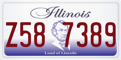 IL license plate Z587389