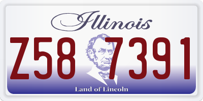 IL license plate Z587391