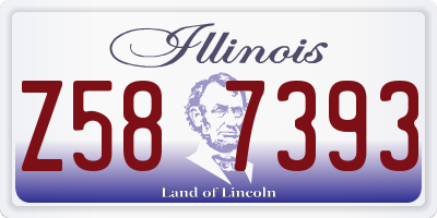 IL license plate Z587393