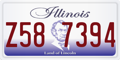 IL license plate Z587394