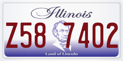 IL license plate Z587402