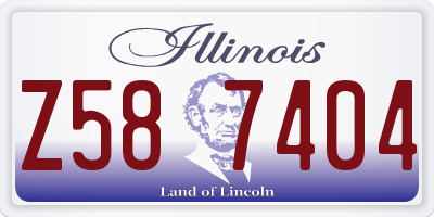 IL license plate Z587404