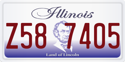 IL license plate Z587405