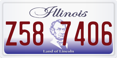 IL license plate Z587406