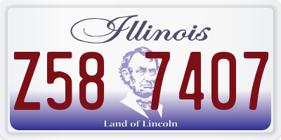 IL license plate Z587407