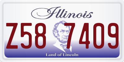 IL license plate Z587409