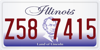 IL license plate Z587415