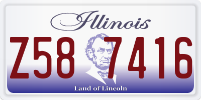 IL license plate Z587416