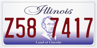 IL license plate Z587417