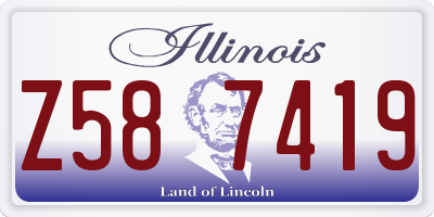 IL license plate Z587419