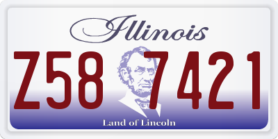 IL license plate Z587421