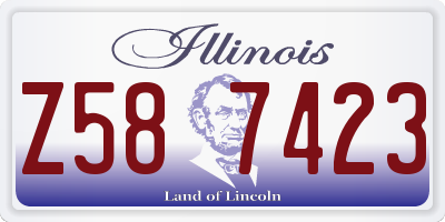 IL license plate Z587423