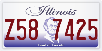 IL license plate Z587425