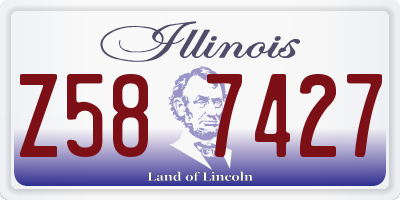 IL license plate Z587427