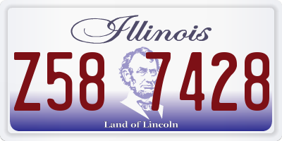 IL license plate Z587428