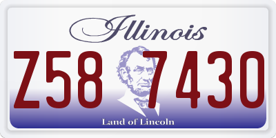 IL license plate Z587430