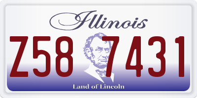 IL license plate Z587431