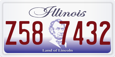 IL license plate Z587432