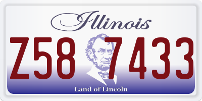 IL license plate Z587433