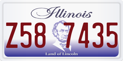 IL license plate Z587435