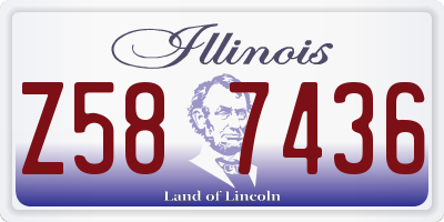 IL license plate Z587436