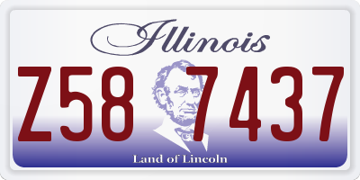 IL license plate Z587437