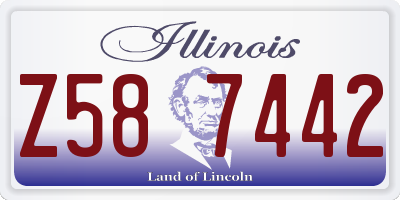 IL license plate Z587442
