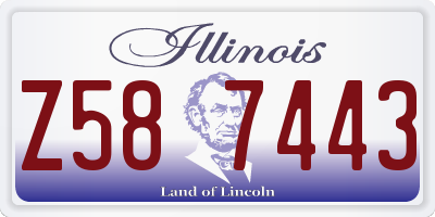 IL license plate Z587443