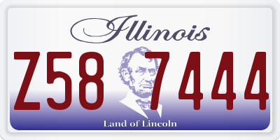IL license plate Z587444