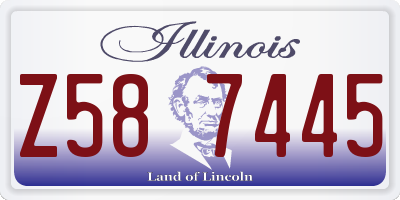 IL license plate Z587445