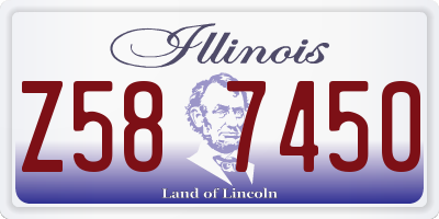 IL license plate Z587450