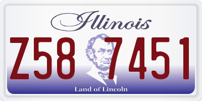 IL license plate Z587451