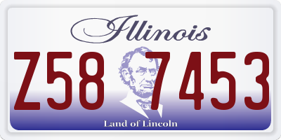 IL license plate Z587453