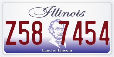 IL license plate Z587454