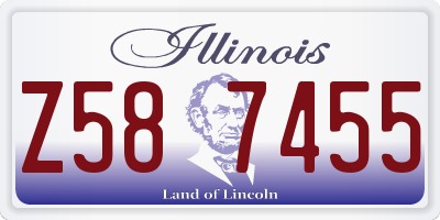 IL license plate Z587455