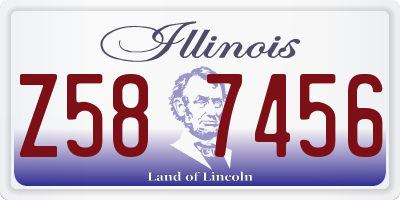 IL license plate Z587456