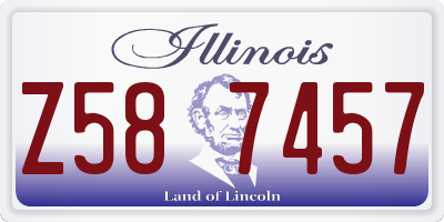 IL license plate Z587457