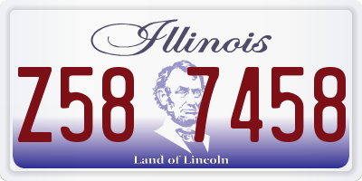 IL license plate Z587458