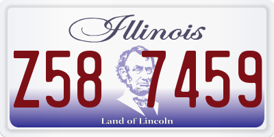 IL license plate Z587459