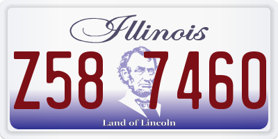 IL license plate Z587460