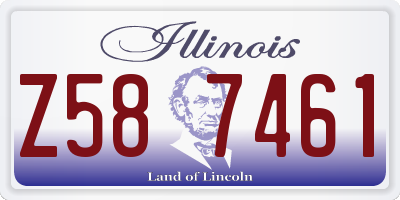 IL license plate Z587461