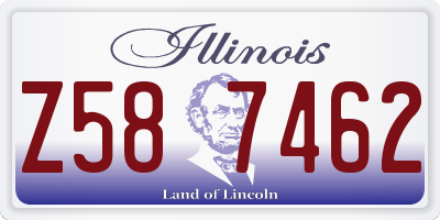 IL license plate Z587462