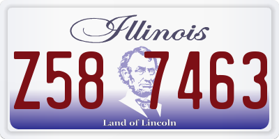 IL license plate Z587463