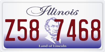 IL license plate Z587468